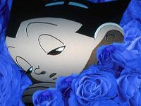 Astro sleeping on a bed of roses.jpg