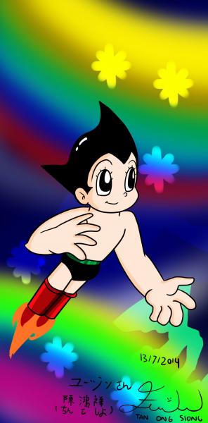 Astro Boy Flies to the Rainbow stars .jpg